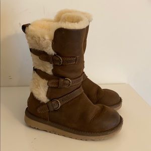 GUC UGG Brown kids boot Sz 12